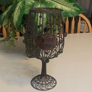 Elegant Black Wine Cork Holder